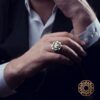 Çift Başlı Kartal Gümüş Erkek Yüzük Modeli