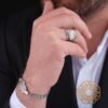 Hamdım Yandım Piştim Gümüş Erkek Yüzük Modeli