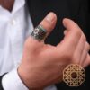 Zihgir Oğuz Kağan Gümüş Erkek Yüzük Modeli
