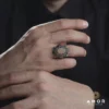 Oval Kaplangözü Gümüş Yüzük