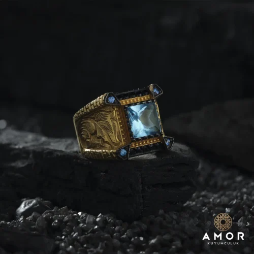 Blue Topaz Gümüş Yüzük