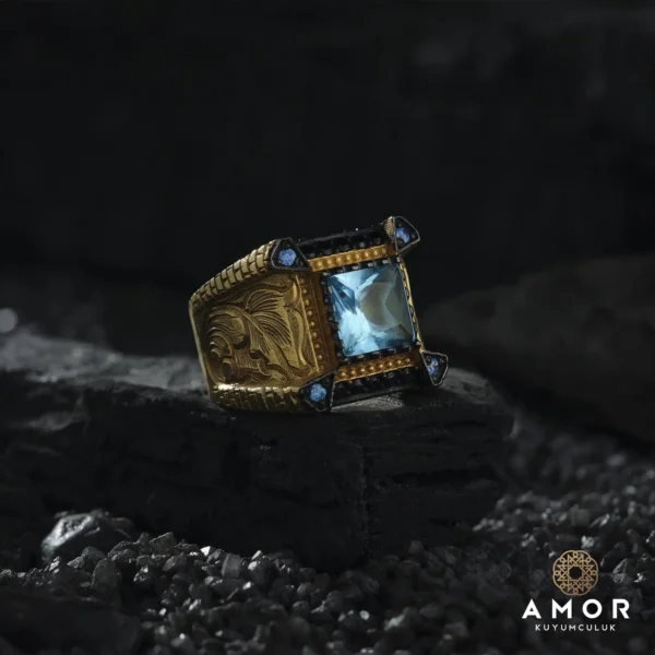 Blue Topaz Gümüş Yüzük