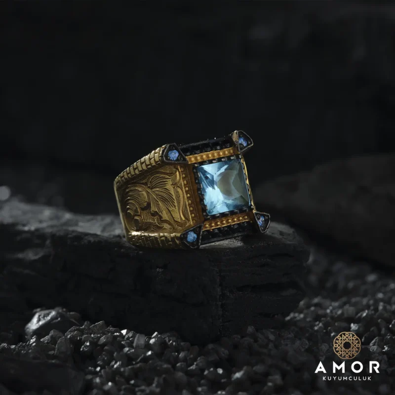 Blue Topaz Gümüş Yüzük