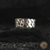 Harfli Gurmet Gümüş Erkek Yüzük Modeli