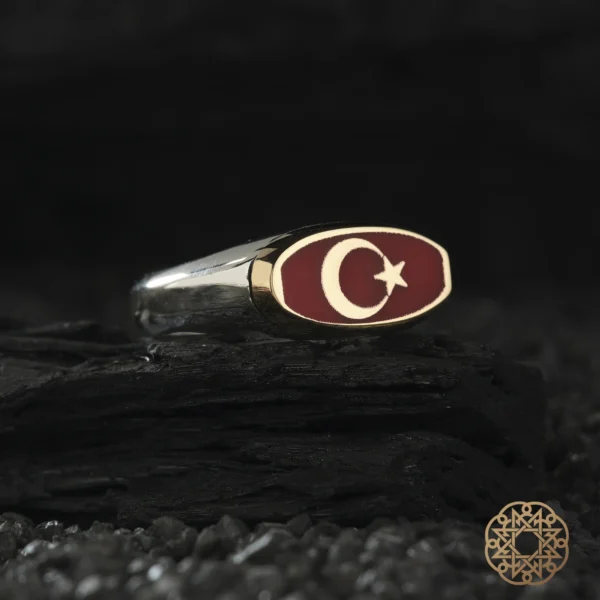 Ayyıldız Gümüş Erkek Yüzük Modeli
