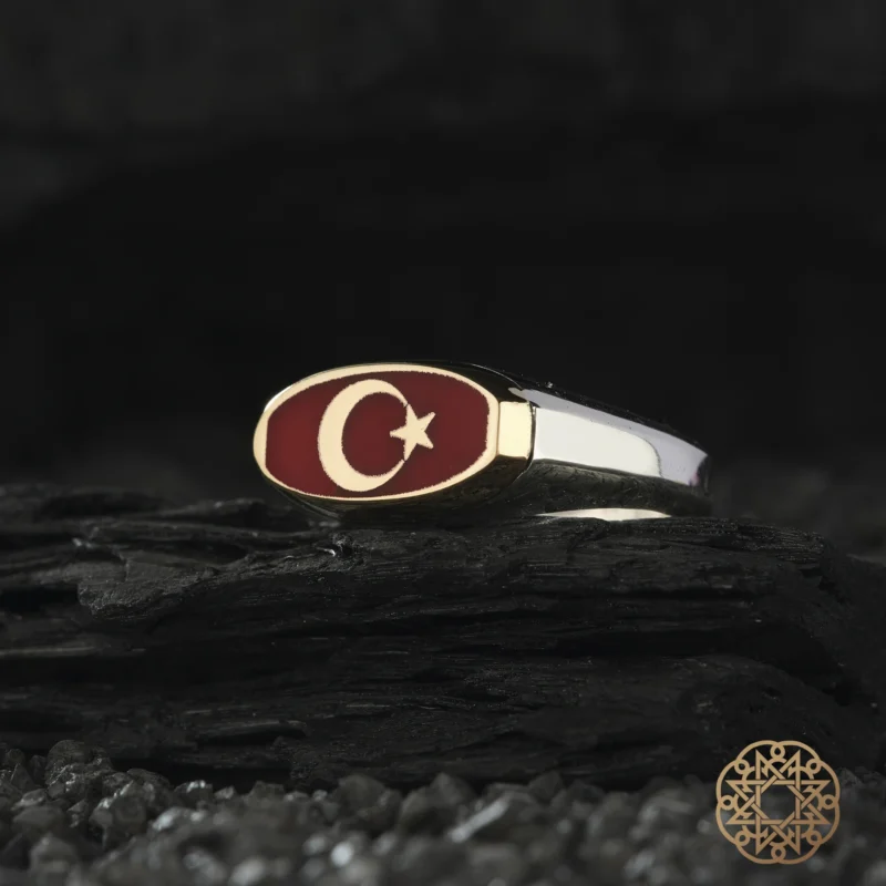 Ayyıldız Gümüş Erkek Yüzük Modeli