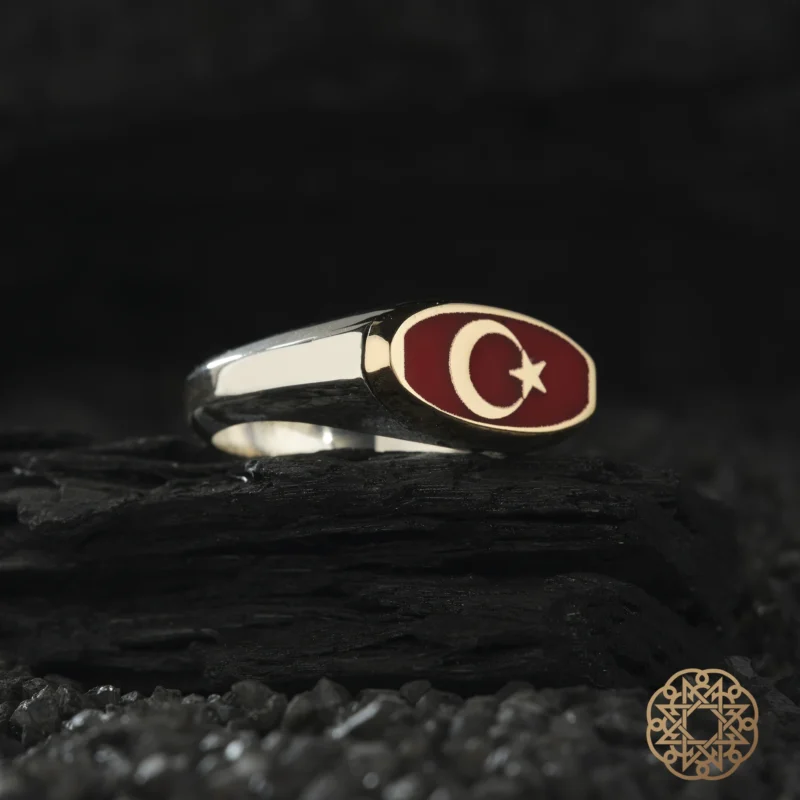 Ayyıldız Gümüş Erkek Yüzük Modeli