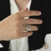 Ayyıldız Gümüş Erkek Yüzük Modeli