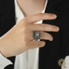Harf Ve Hiç Gümüş Erkek Yüzük Modeli