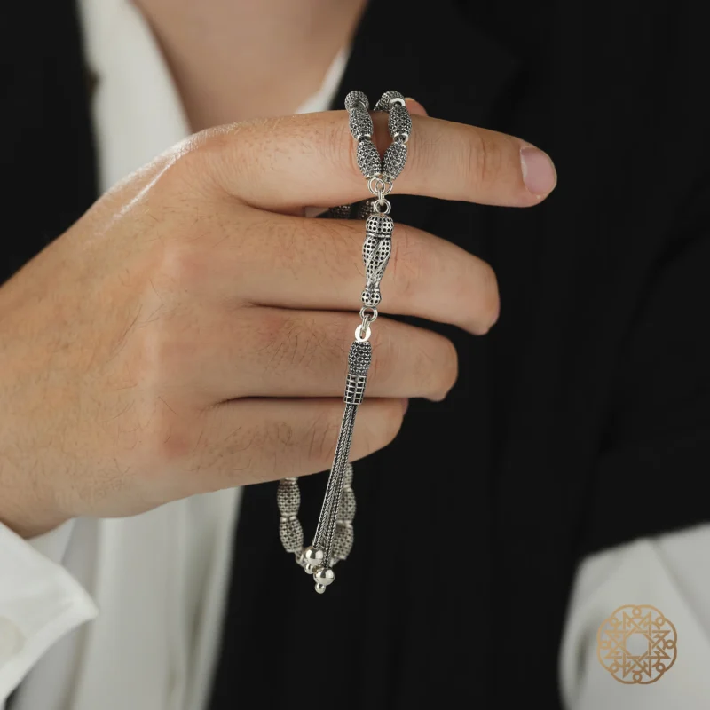 925 ayar gümüş erkek tesbih modeli