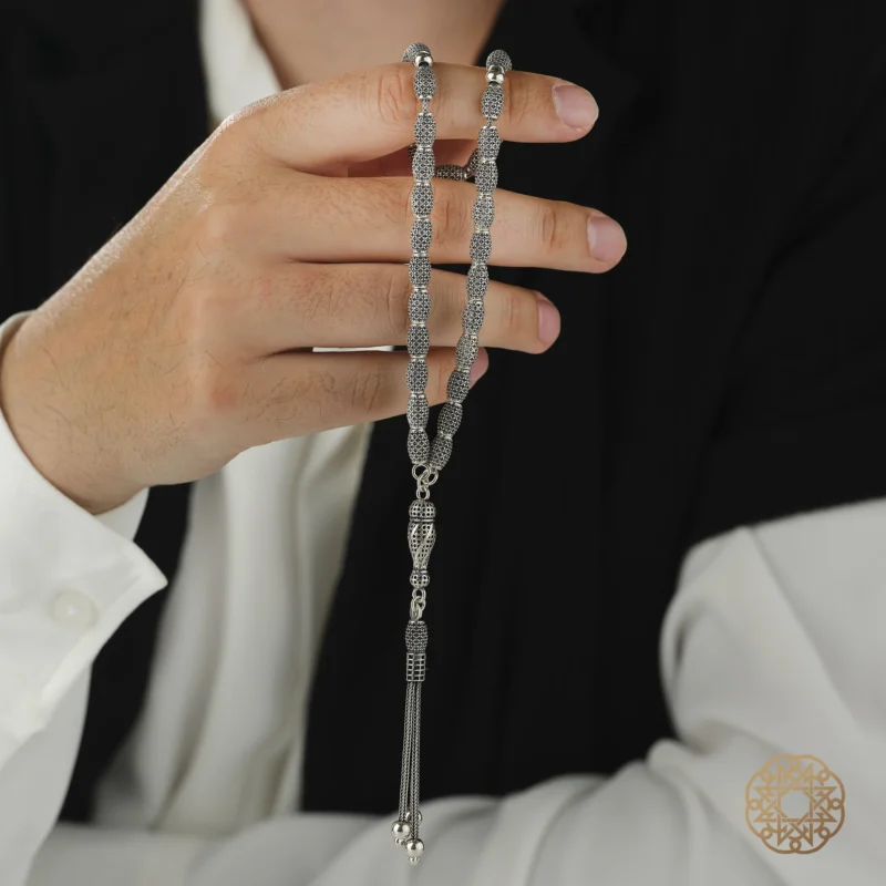 925 ayar gümüş erkek tesbih modeli