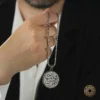 Resimli Ve Değerli Kıl Aile  Gümüş Kolye Modeli