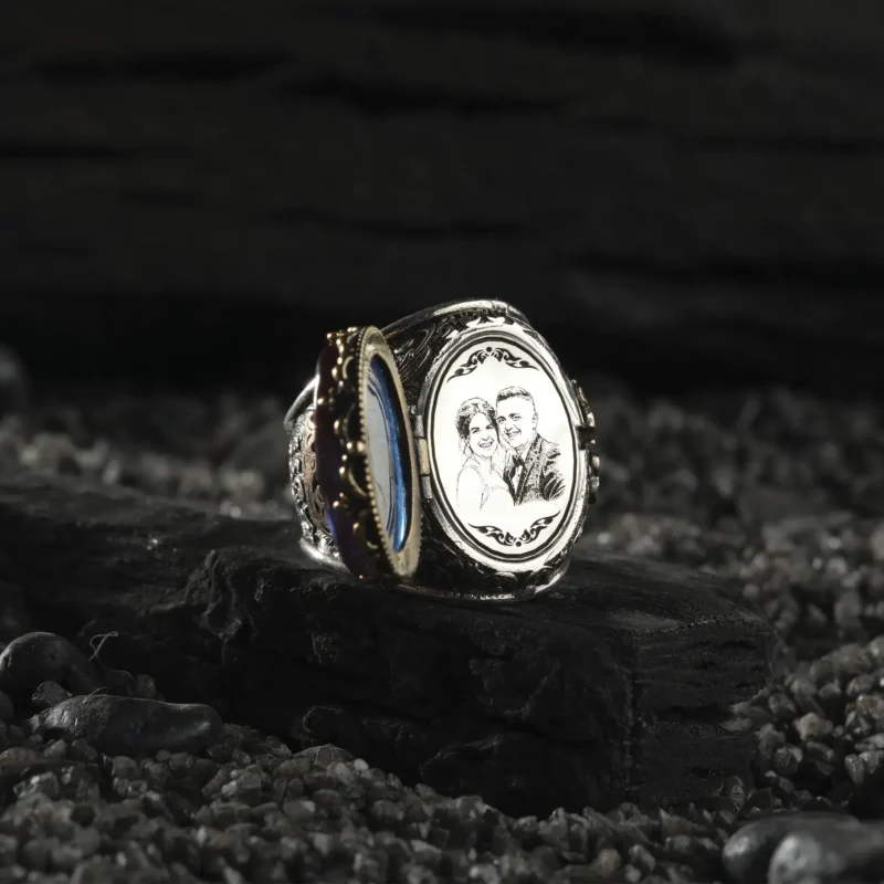 AMOR 17 EKIM 202532238 copy Hiç Harfli Resimli Gümüş Erkek Yüzük Modeli