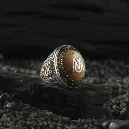 AMOR 17 EKIM 202532243 copy İsimli Kuka Ağaç Gümüş Erkek Yüzük Modeli