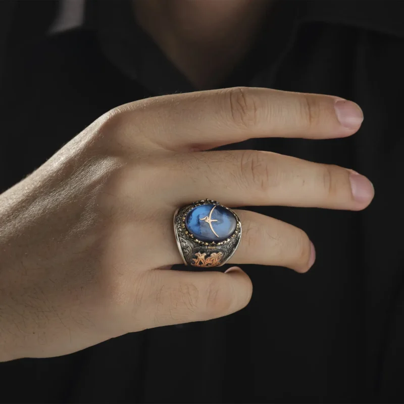 AMOR 17 EKIM 202532456 copy Hiç Harfli Resimli Gümüş Erkek Yüzük Modeli