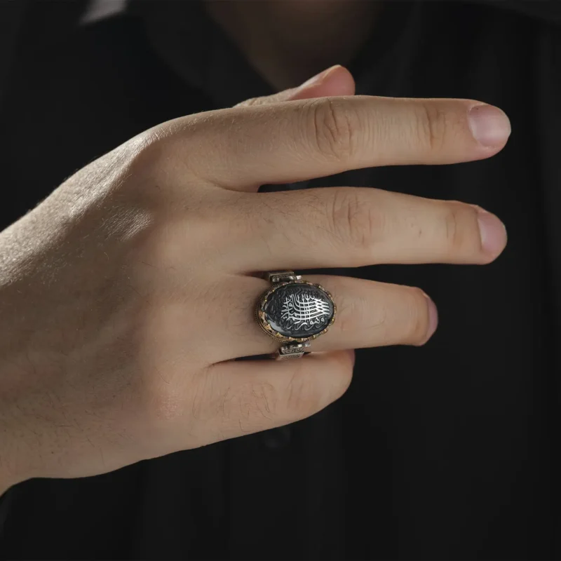 AMOR 17 EKIM 202532463 copy Hematit Taşlı Gümüş Yüzük Modeli