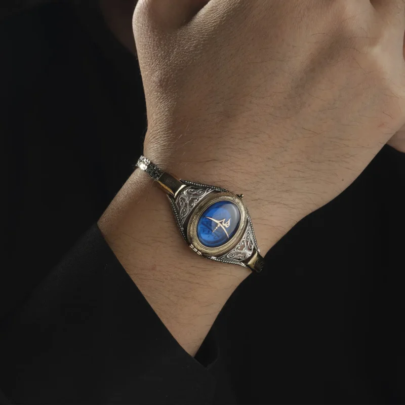 AMOR 17 EKIM 202532472 copy Kapaklı Değerli Kıl Gümüş Erkek Bileklik Modeli