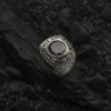 AMOR 17 EKIM 202532500 copy Ametist Taşlı Allah Bana Yeter Gümüş Erkek Yüzük Modeli