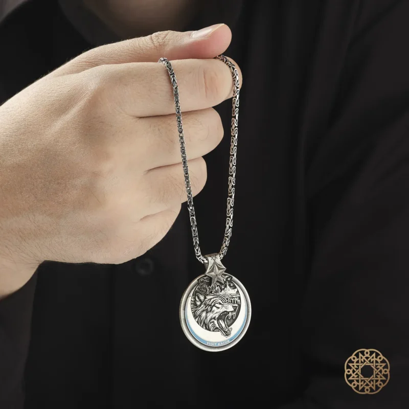 Bozkurt Ordusu Gümüş Kolye Modeli
