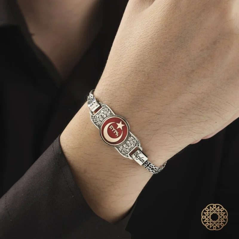 Ay Yıldız Gümüş Bileklik Modeli