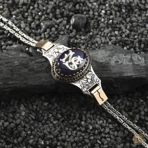 Harfli Hiç Sabır Gümüş Bileklik Modeli