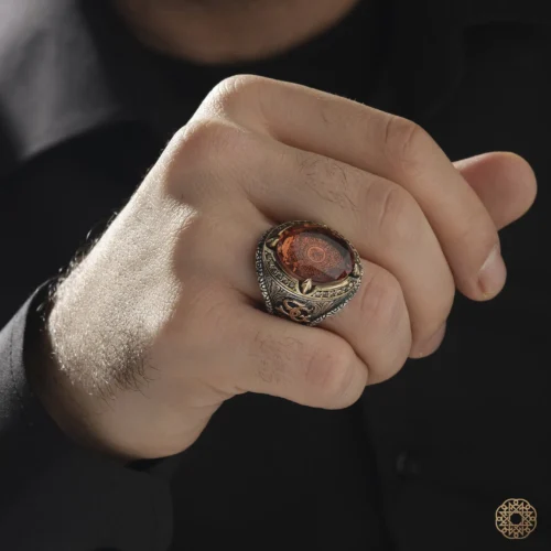 amor 9 kasim 202532749 copy La Galibe İllallah Sultanit Taşlı Gümüş Erkek Yüzük Modeli