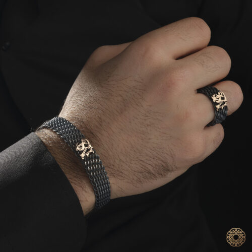 Harfli Örme Gümüş Yüzük Bileklik Modeli