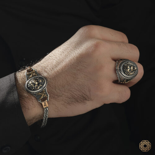 Aslan Gümüş Yüzük Bileklik Modeli