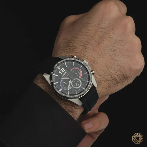 Seiko Sport Tachymeter Black Chrono Erkek Kol Saati