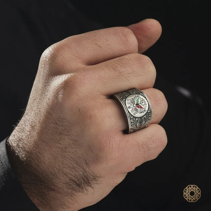 Osmanlı Arması Gümüş Yüzük Modeli