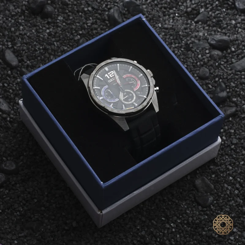 Seiko Sport Tachymeter Black Chrono Erkek Kol Saati