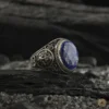 Lapis Taşlı Gümüş Erkek Yüzük Modeli