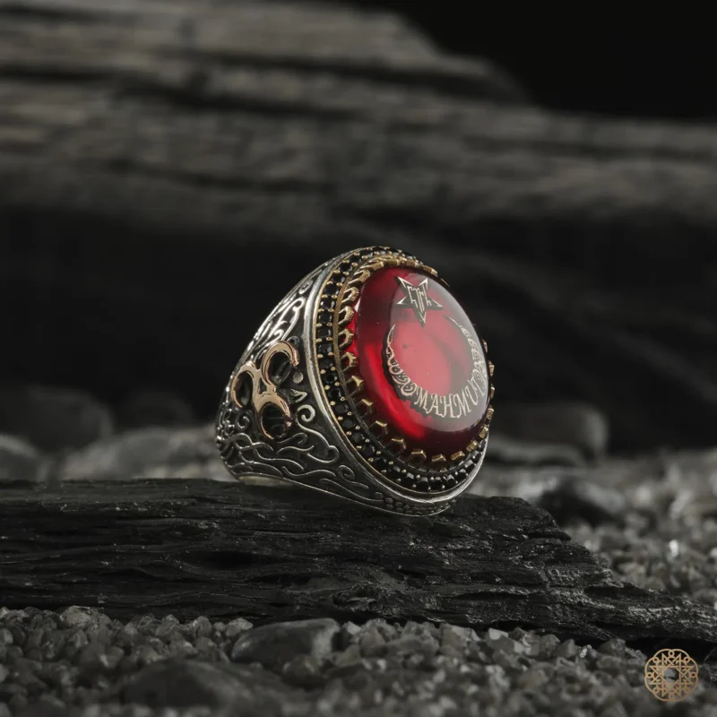 untitled capture32580 copy İsimli Ayyıldız Ve Üç Hilal Çift Başlı Kartal İşlemi Gümüş Bileklik Yüzük Modeli