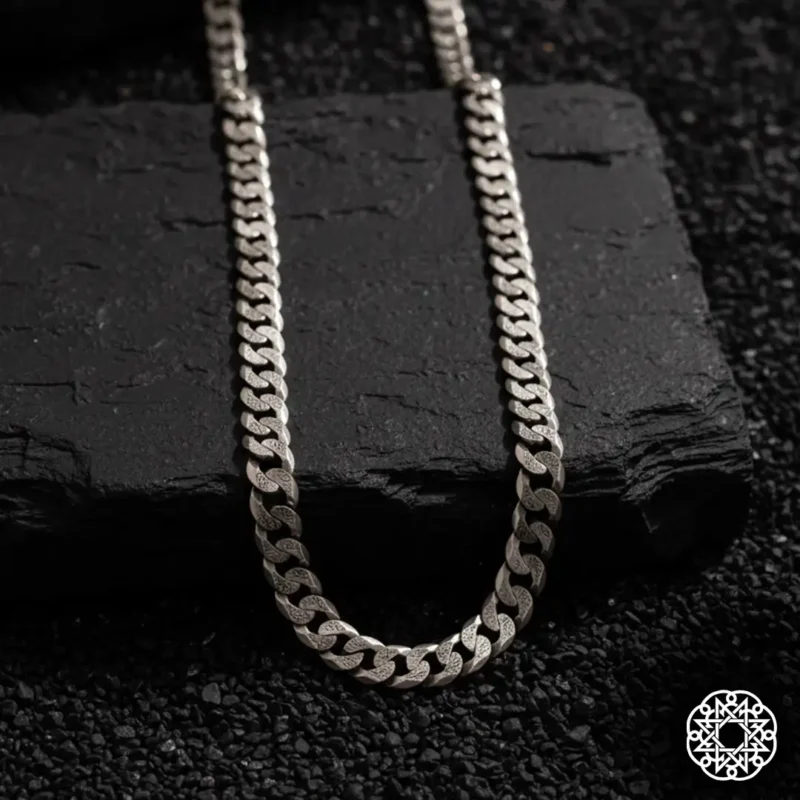 1 Kalın Gurmet Gümüş Erkek Kolye Modeli