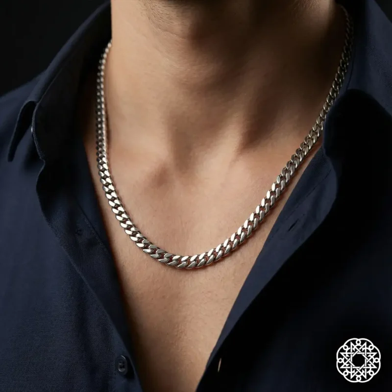 1 Gurmet Zincir Gümüş Erkek Kolye Modeli