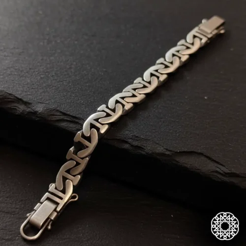 1 Dalga Form Gurmet Gümüş Erkek Bileklik Modeli