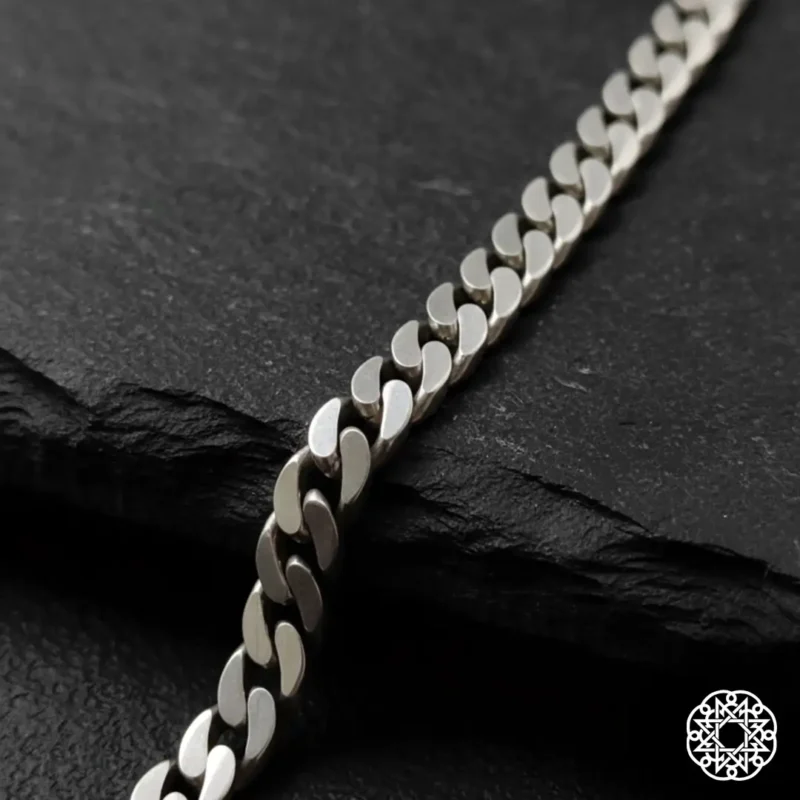 1 Klasik Gurmet Zincir Gümüş Erkek Bileklik Modeli