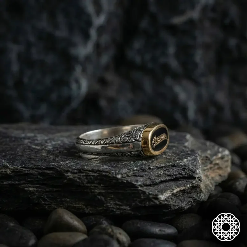 2 Elif Gibi Sevmek Yaşamak Gümüş Yüzük Modeli