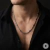 2 Kral Zincir 925 Ayar Gümüş Erkek Kolye
