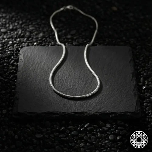 2 Yılan Zincir Gümüş Erkek Kolye Modeli