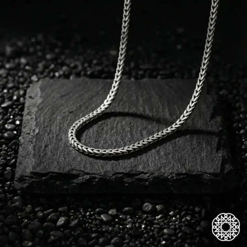 2 Balıksırtı Zincir Gümüş Erkek Kolye Modeli