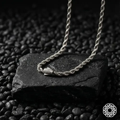 2 Halat Zincir Gümüş Erkek Kolye Modeli