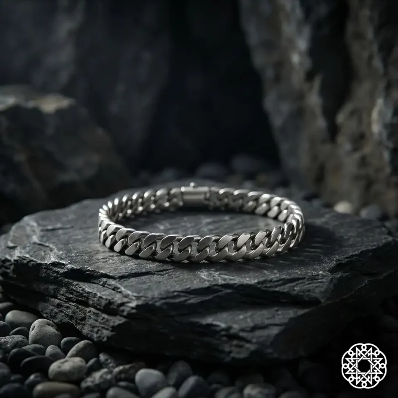 2 Klasik Gurmet Zincir Gümüş Erkek Bileklik Modeli