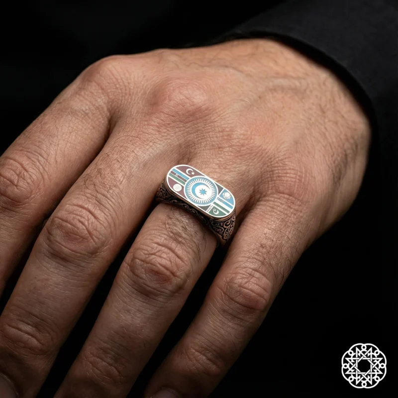 Türk Teşkilatı Gümüş Yüzük Modeli