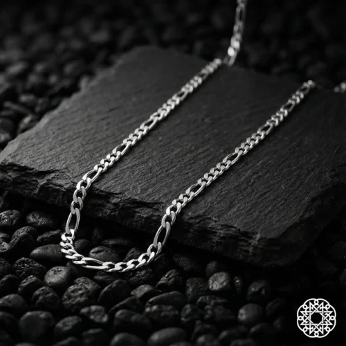 3 Figaro Zincir Gümüş Erkek Kolye Modeli