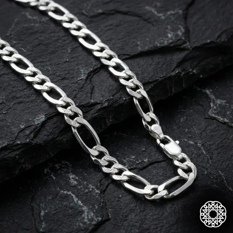 3 Klasik Gurmet Zincir Gümüş Erkek Kolye Modeli