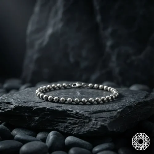 3 Gümüş Top Zincir Erkek Bileklik Modeli