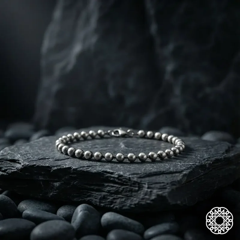 Gümüş Top Zincir Erkek Bileklik Modeli