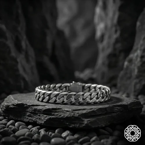 3 Kalın Örgü Zincir Gümüş Erkek Kolye Modeli