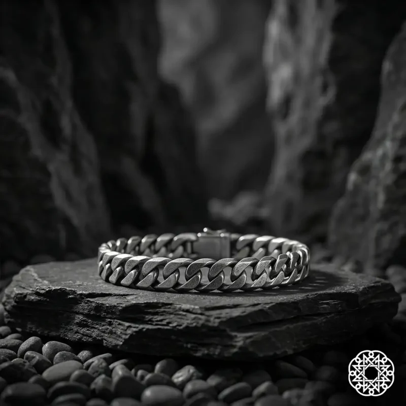 3 Kalın Örgü Zincir Gümüş Erkek Kolye Modeli